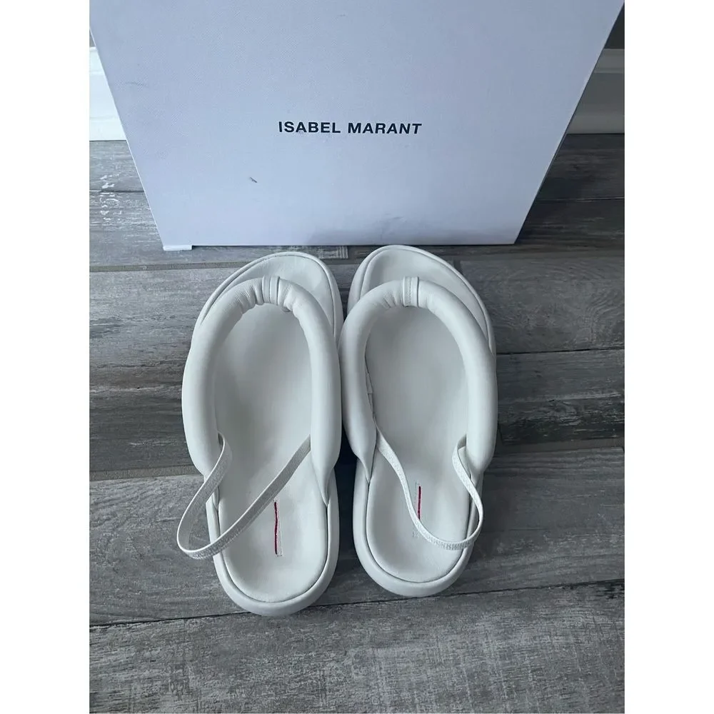 ISABEL MARANT Orene padded leather platform sandals EU38/US8 $620 - Picture 10 of 13